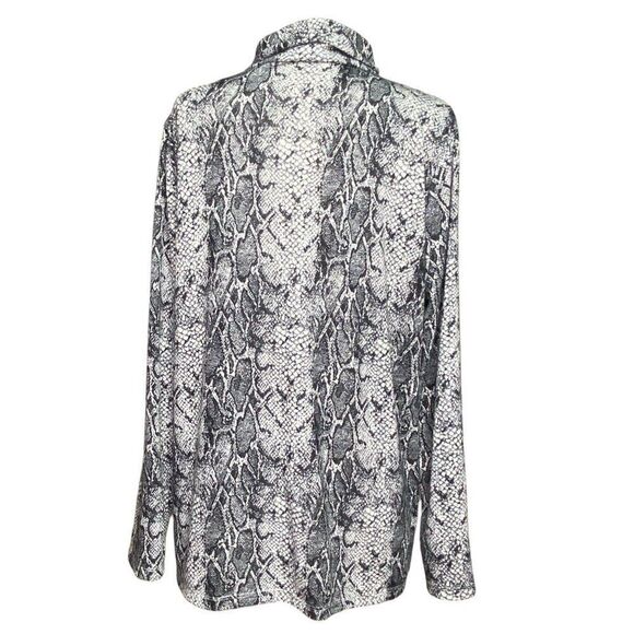 Banana Republic Luxespun Snakeskin Print Turtleneck Size XL - Picture 3 of 7
